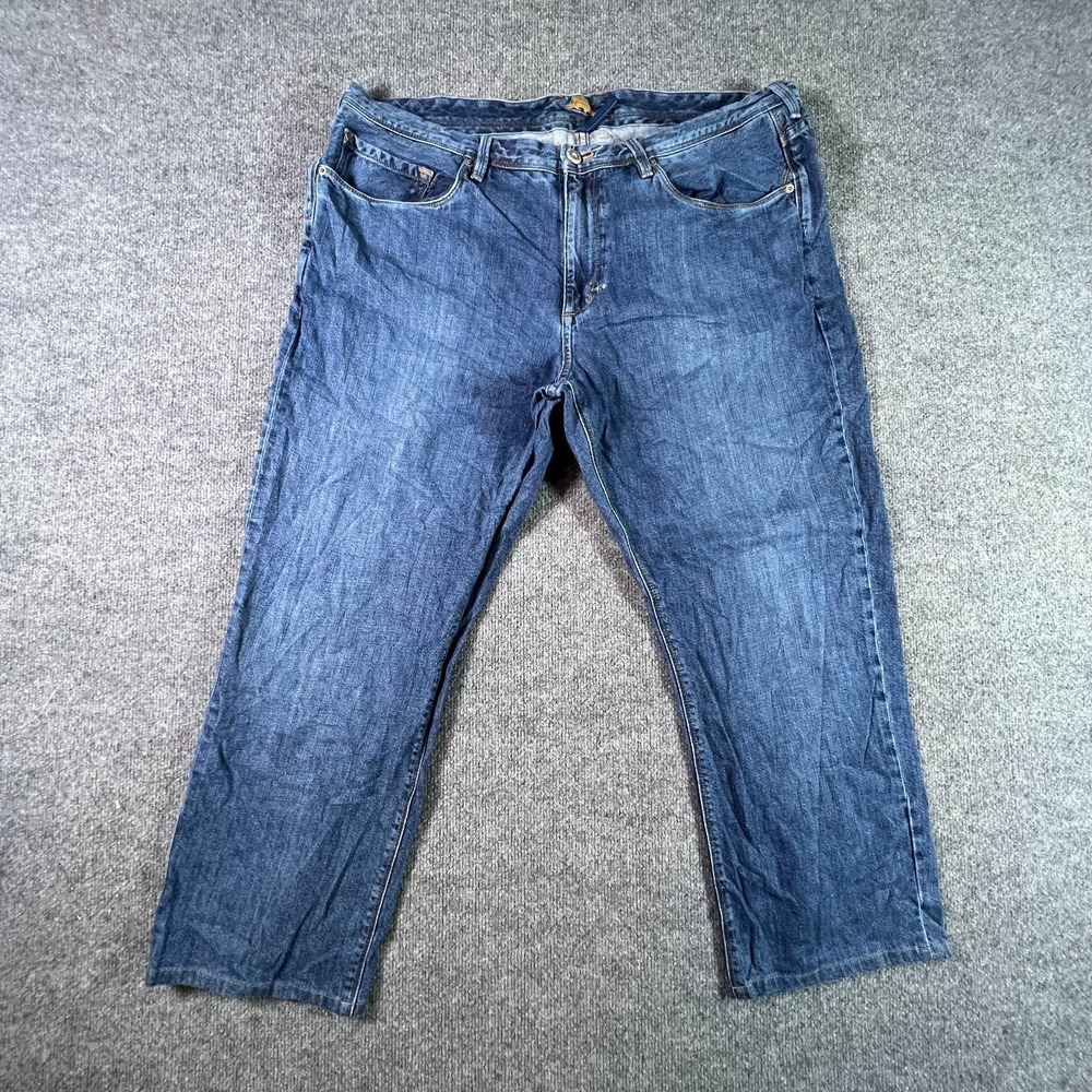Tommy Bahama Straight Jeans Men's 42x30 Blue Cotton Denim Faded Workwear Travel